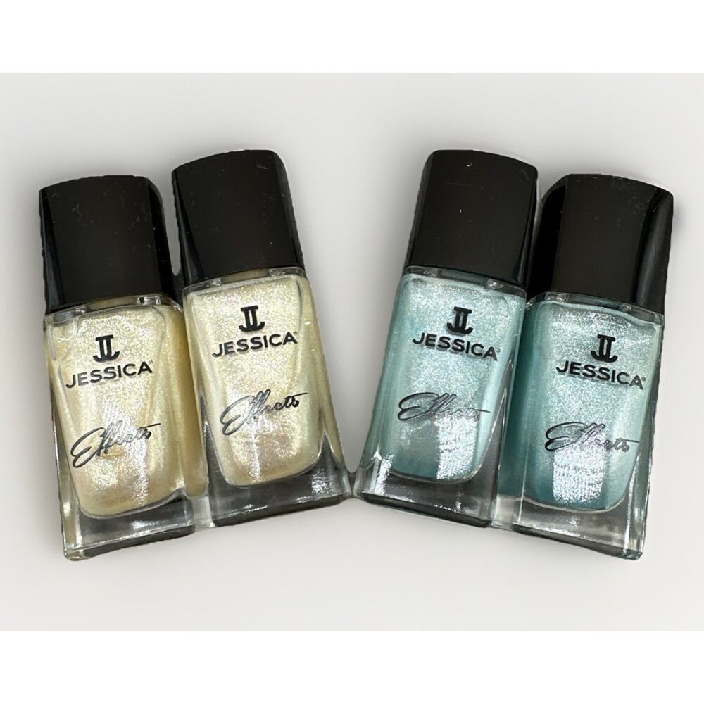 Jessica Effects Nail Lacquer Polish, Set Of 4 Shimmer/Glitter Colors {147}